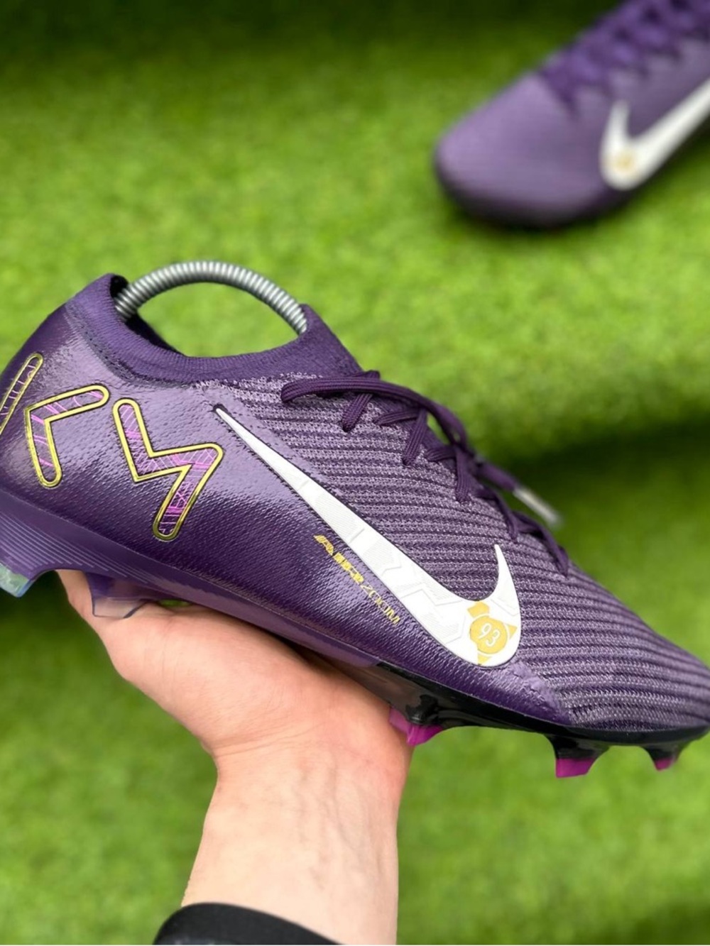 Nike Zoom Mercurial Vapor16EliteFG Kylian Mbappe Grand Purple Elite SoccerCleats - Picture 6 of 7
